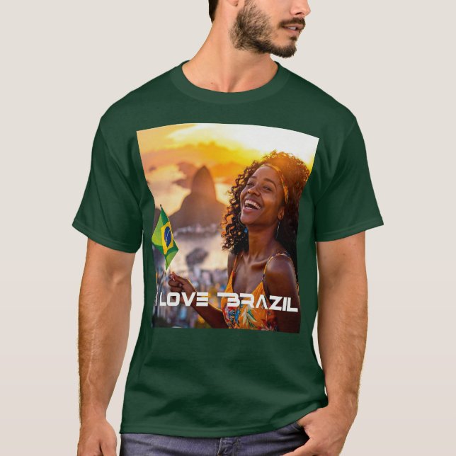 CAMISETA BRASIL - AMO BRASIL (Anverso)