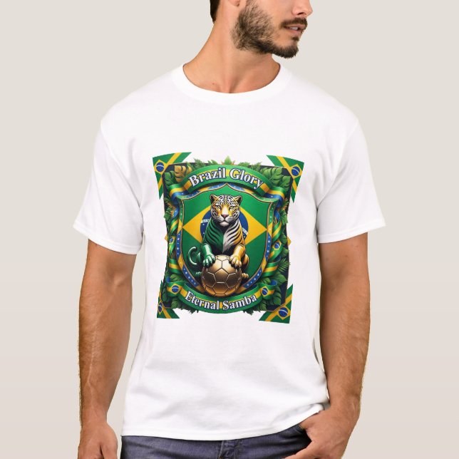 Camiseta Brasil Ascenso Eterno Jaguar, Regalo Brasileño (Anverso)