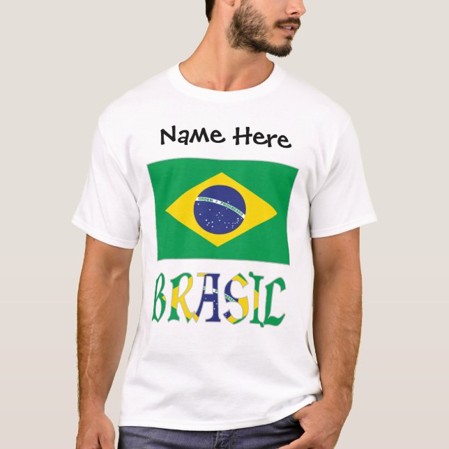 Camiseta Brasil Bandera Brasil personalizado (Anverso)