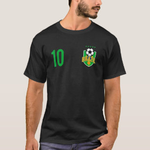 Camiseta Brasil: Bandera de Fútbol número brasileño
