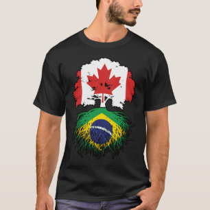 Camiseta Brasil: Bandera de raíces de árboles canadienses b