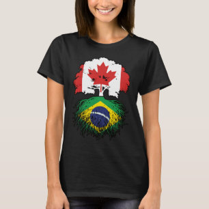 Camiseta Brasil: Bandera de raíces de árboles canadienses b