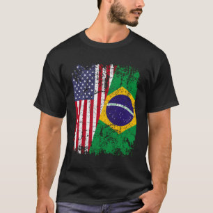 Camiseta Brasil: Bandera media estadounidense