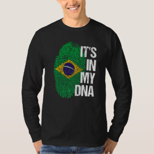 Camiseta Brasil Bandera Raíces de Corazón Hogar ADN de huel