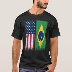 Camiseta Brasil: Banderas brasileñas norteamericanas orgull