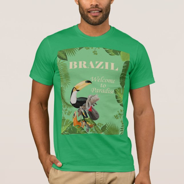 Camiseta Brasil, bienvenidos al paraíso, (Anverso)
