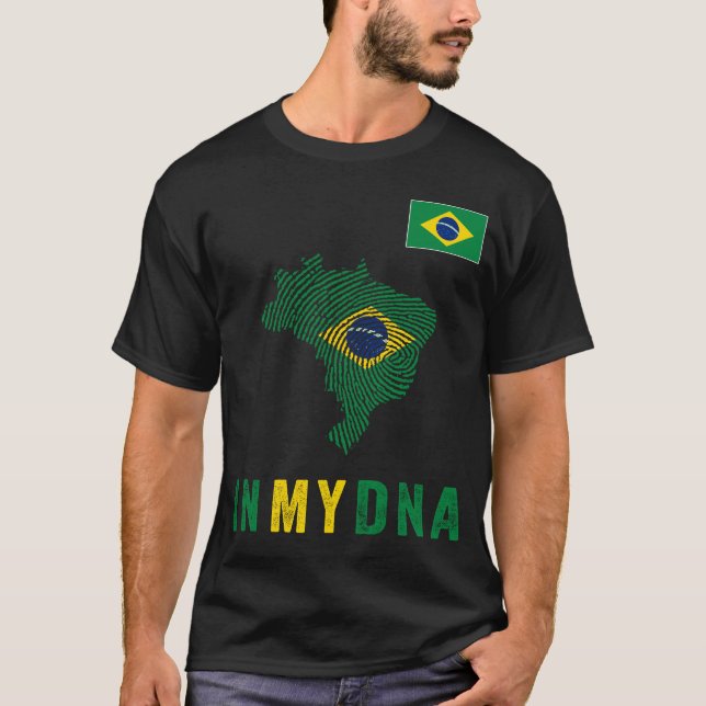 Camiseta Brasil, Brasil, bandera de Brasil, bandera de Bras (Anverso)