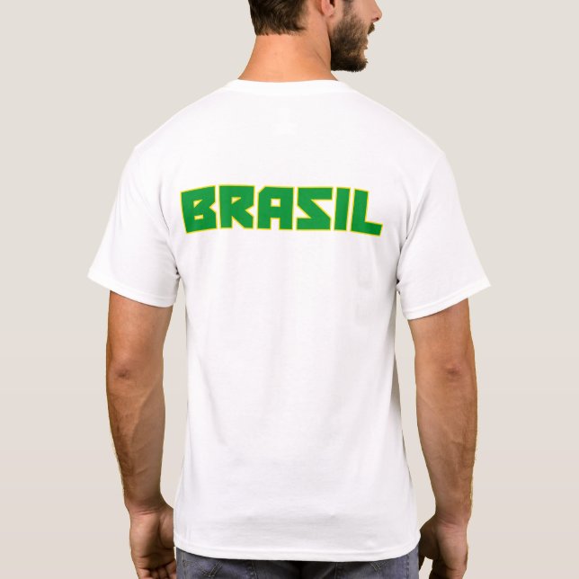 Camiseta Brasil (Brasil) Camisas con símbolo de bandera y t (Reverso)