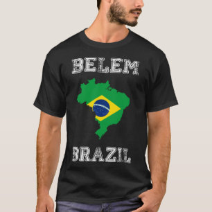 Camiseta Brasil: Brasil, una bandera de Brasil angustiada p