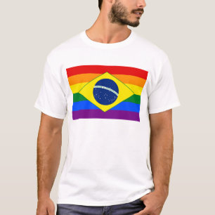 Camiseta Brasil: Camisas con bandera arco iris en el orgull