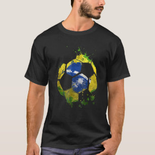 Camiseta Brasil: Deportes de fútbol con bandera brasileña