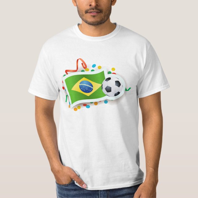 Camiseta Brasil, diseño de fútbol (Anverso)