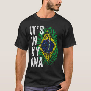 Camiseta Brasil: En mi ADN huella digital brasileña Brasil