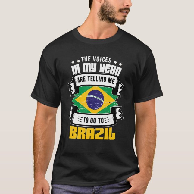 Camiseta Brasil En Mi Cabeza (Anverso)