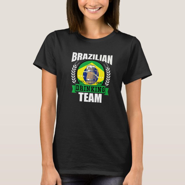 Camiseta Brasil: Equipo de bebidas Fiesta de cerveza de ban (Anverso)