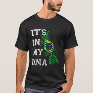 Camiseta Brasil Está En Mi ADN Molécula Brasileña Brasileño