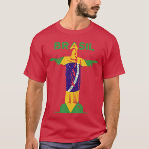 Camiseta BRASIL Estatua del Redentor Cristo bandera brasile