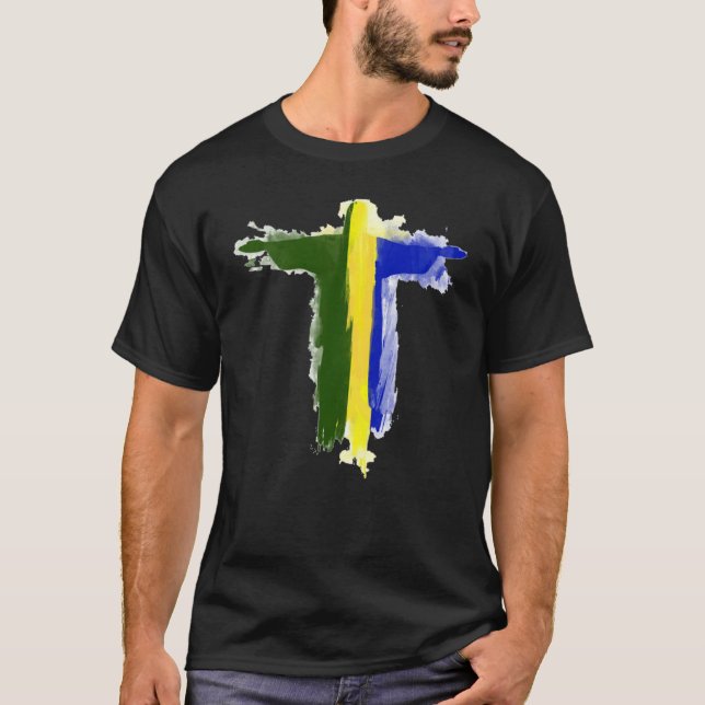 Camiseta Brasil Estatua Jesús Motif Cristo Redentor Río de  (Anverso)