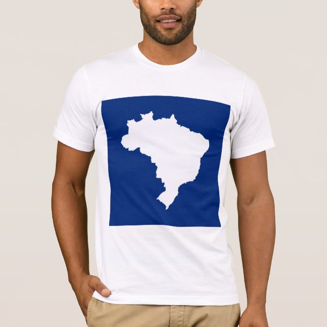 Camiseta Brasil: Festividad azul oceánica en Emporio Moffa (Anverso)