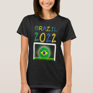 Camiseta Brasil: Fútbol 2022: Gráfico de la bandera brasile