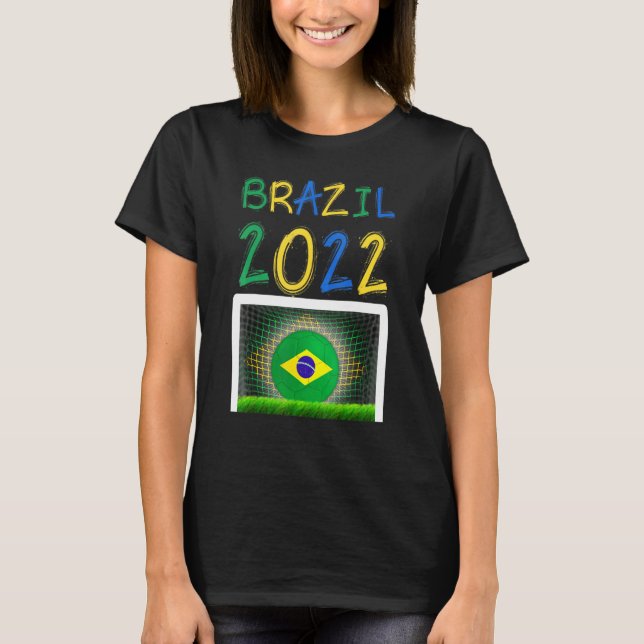 Camiseta Brasil: Fútbol 2022: Gráfico de la bandera brasile (Anverso)