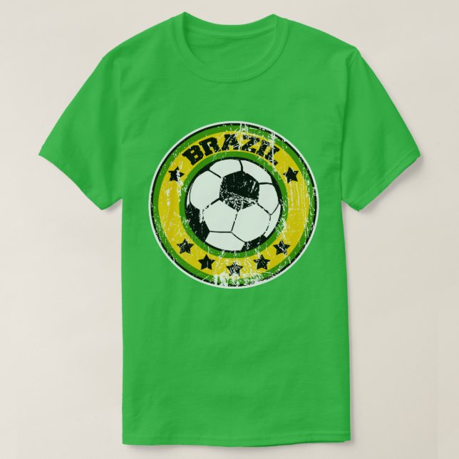 Camiseta Brasil: Fútbol (angustiado) (Diseño del anverso)