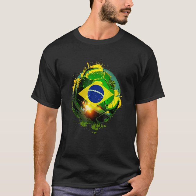 Camiseta Brasil: Fútbol hincha hincha fútbol (Anverso)