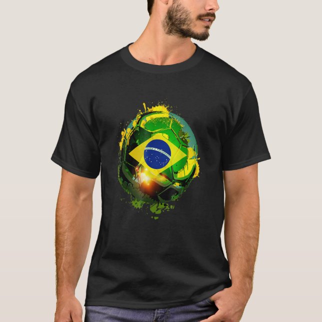 Camiseta Brasil: Fútbol hincha hincha fútbol (Anverso)