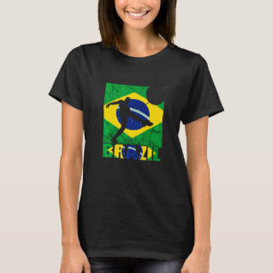 Camiseta Brasil: Jugador de fútbol brasileño Bandera brasil