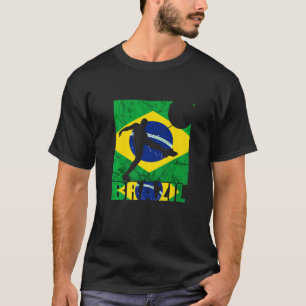 Camiseta Brasil Jugador de Fútbol Brasileño Bandera Brasile
