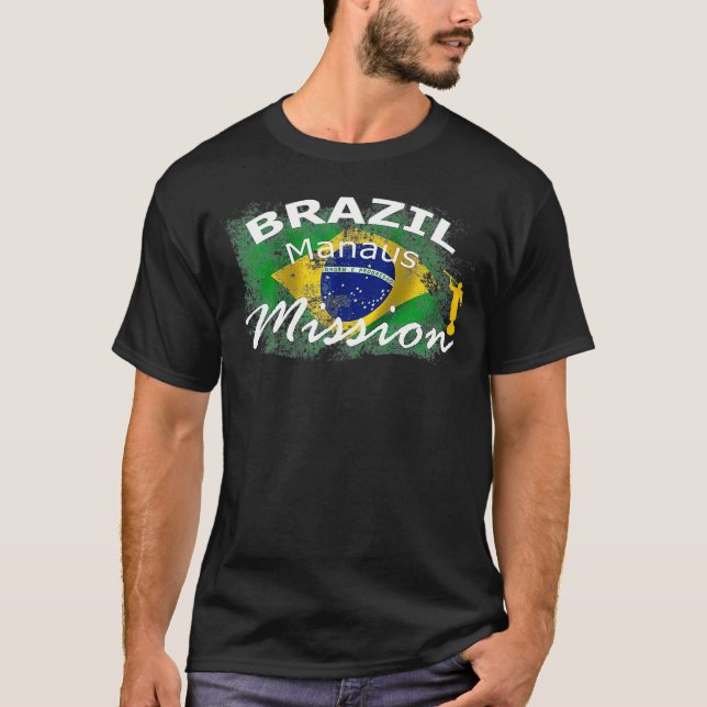 Camiseta Brasil Manaus Mormon LDS Misión Regalo Misionero (Anverso)
