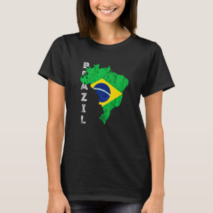 Camiseta Brasil Mapa bandera brasileña Brasil Brazili brasi