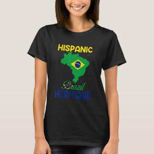 Camiseta Brasil: Mapa de bandera de Brasil, patrimonio hisp
