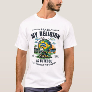 Camiseta Brasil: mi religión es fútbol