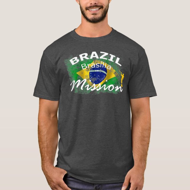 Camiseta Brasil: Misión de Brasilia Mormon LDS (Anverso)