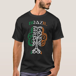 Camiseta BRASIL Nombre irlandés Shamrock Ireland Flag Famil
