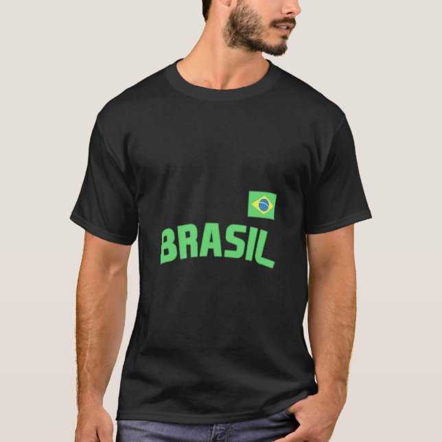 Camiseta Brasil Orgullo brasileño Bandera internacional de  (Anverso)
