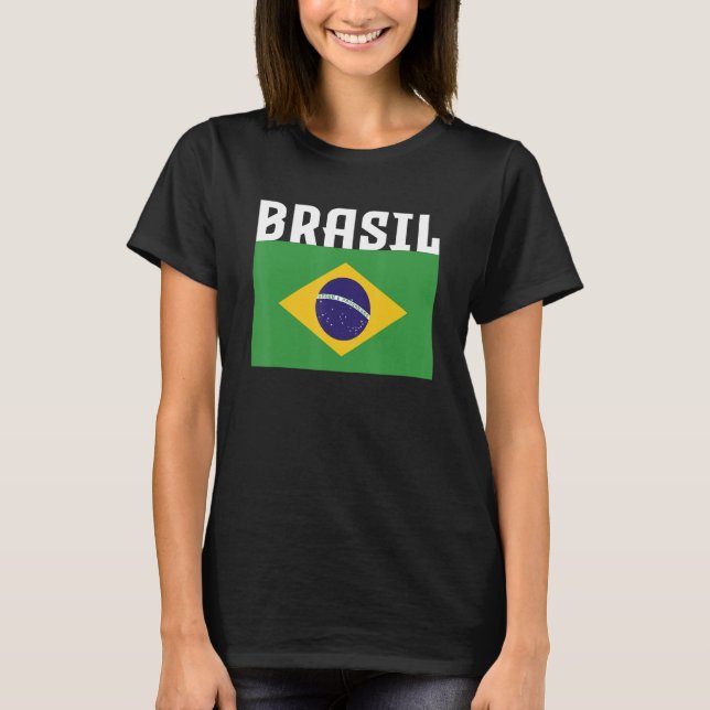 Camiseta Brasil Orgullo de la bandera brasileña Origen bras (Anverso)