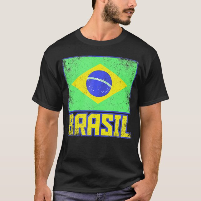 Camiseta Brasil: País de bandera brasileña Orgullo brasileñ (Anverso)