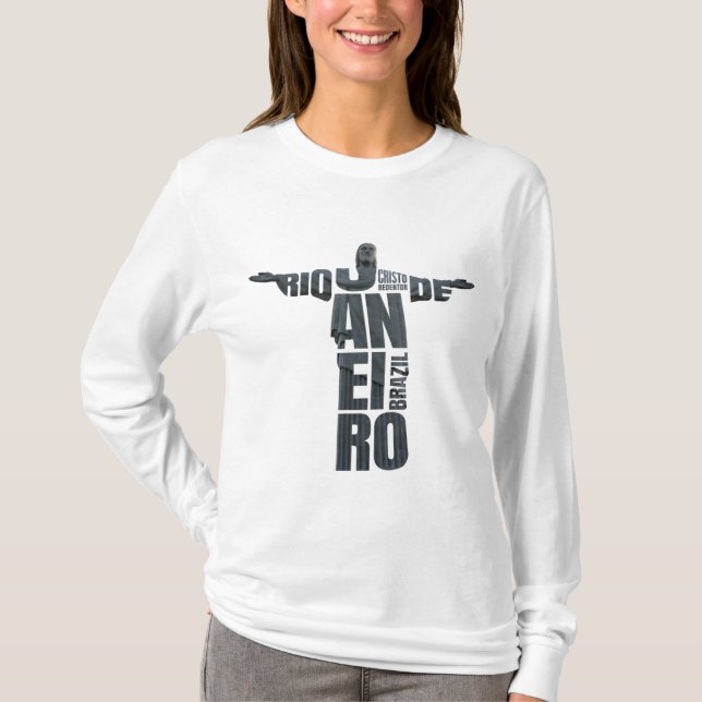 Camiseta Brasil Santo Cristo Río de Janeiro Recuerdo Cristo (Anverso)
