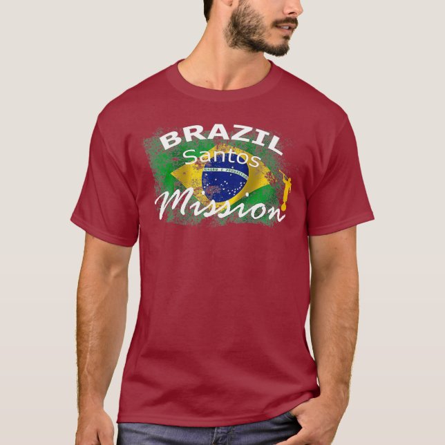 Camiseta Brasil Santos Mormon LDS: Regalo misionero (Anverso)