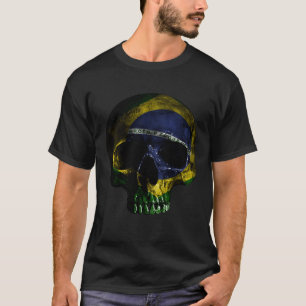 Camiseta Brasil Skull MMA brasileño Jiu Jitsu BJJ