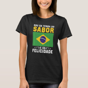 Camiseta Brasil Sou Da Terra Da Amizade E Da Felicidade Bra