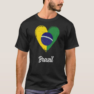 Camiseta Brasil: Vintage raíz de desfile de la bandera bras