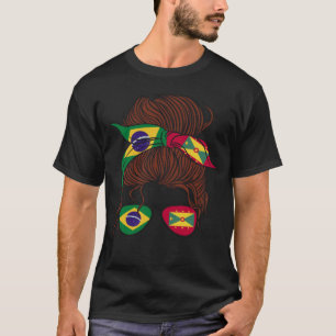 Camiseta Brasil y Granada se mezclan medio brasileño medio 
