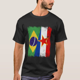Camiseta Brasil Yugoslavia Media Bandera Brasileño Yugoslav