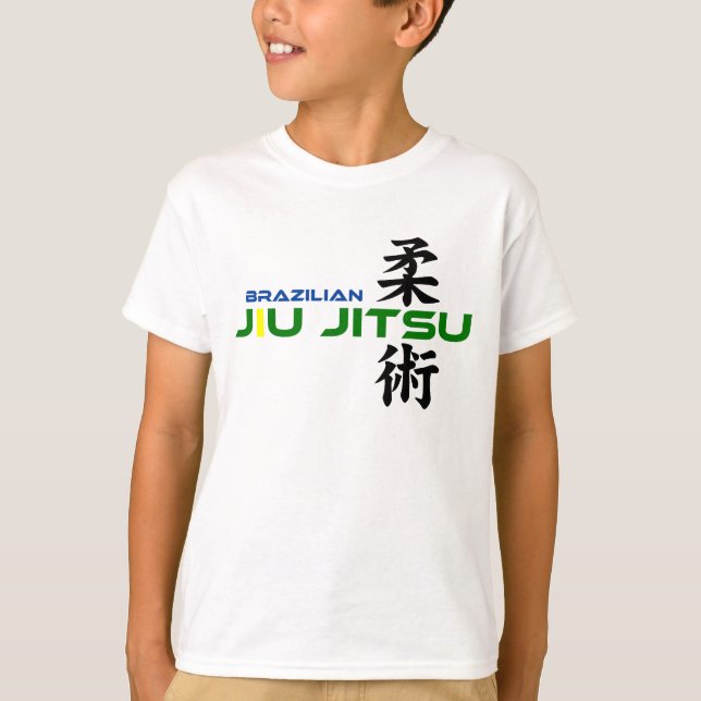 Camiseta Brasilen@o Jiu Jitsu con los caracteres japoneses (Anverso)
