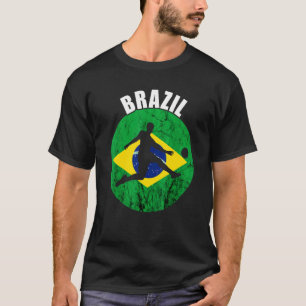 Camiseta Brasileño jugador de fútbol de bandera brasileña