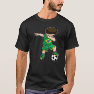 Camiseta Brasileño niño de fútbol de Dabbing