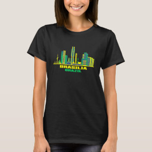 Camiseta Brasilia Brasil Panorama Brasileños Colorido Brasi
